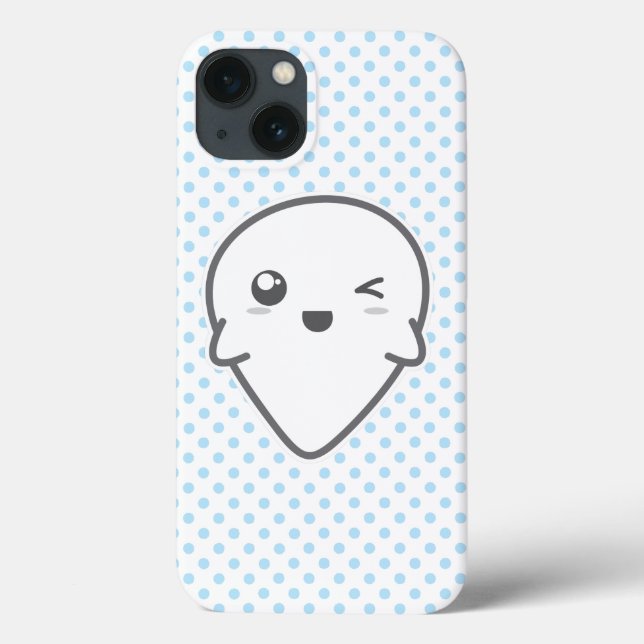 Kawaii Winking Ghost iPad Air Case (Verso)