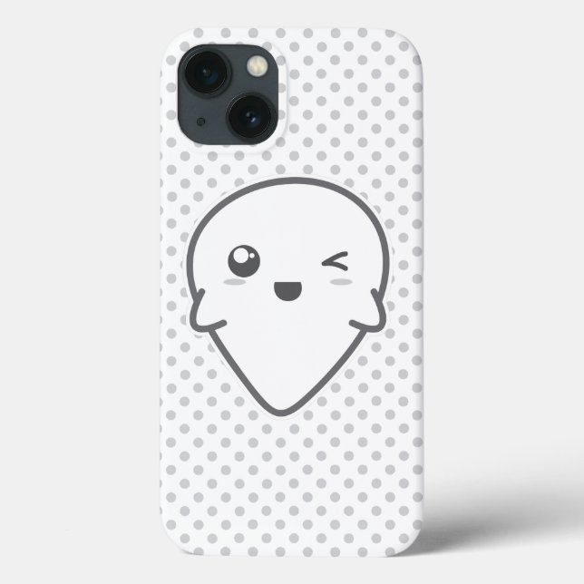 Kawaii Winking Ghost iPad Air Case (Verso)