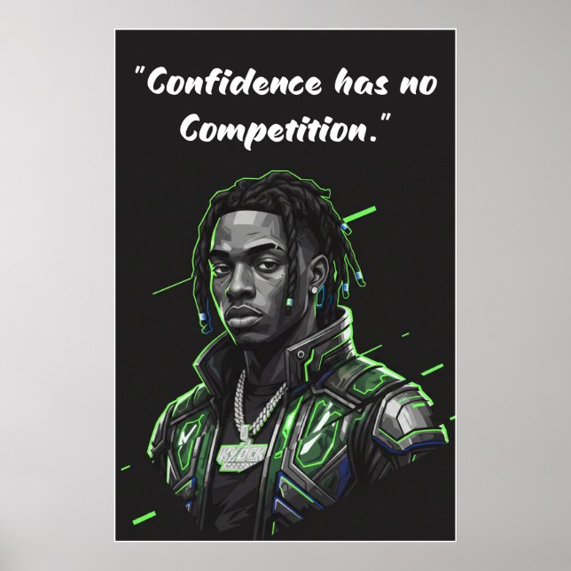 Kay Flock Poster – Confidence Has No Competition (Frente)