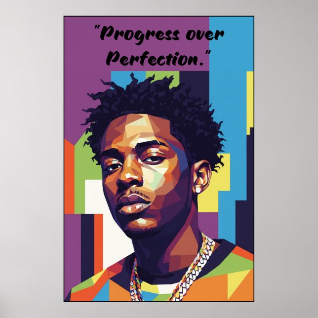 Kay Flock Poster – Progress Over Perfection (Frente)