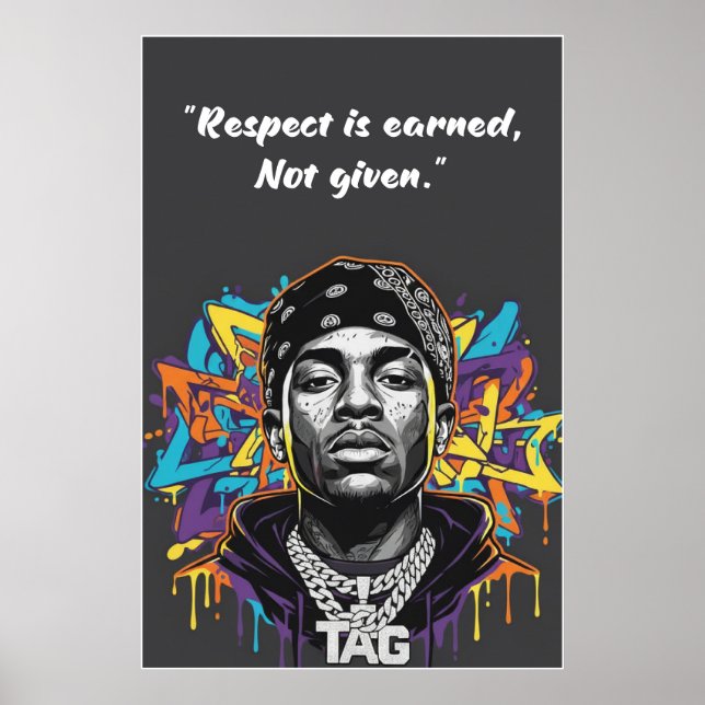 Kay Flock Poster – Respect Is Earned Not Given (Frente)