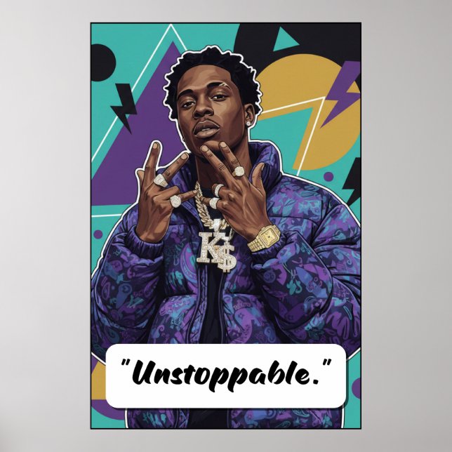 Kay Flock Poster – Unstoppable (Frente)