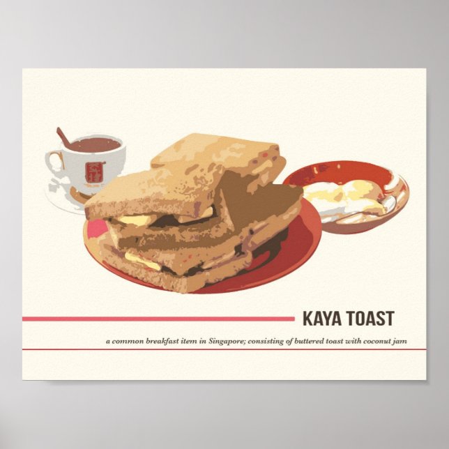 Kaya Toast Poster (Frente)