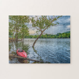 Kayak Flutuando Em Mesa Rock Lake Quebra-cabeça