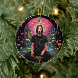 Keanu Reeves Ornamento da Meditação de Paz de Nata