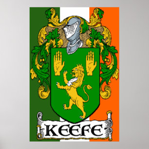 Keefe Casaco do Arms Irish Flag Impressão