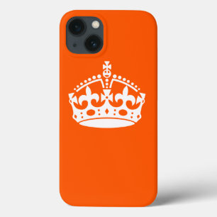 KEEP CALM CROWN Icon on Orange Customize This