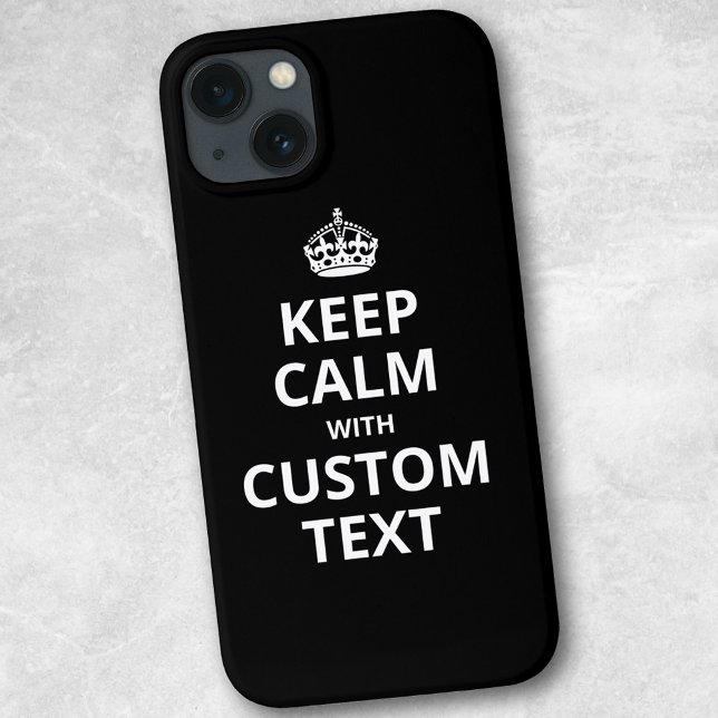Keep Calm Custom Quote Template iPhone Case (Criador carregado)