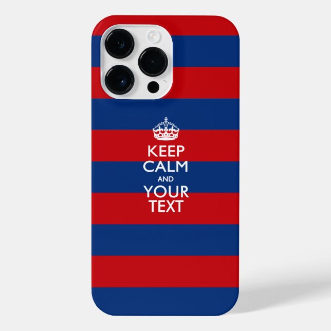 KEEP CALM Personalizado E Seu Texto em Listras (Verso)
