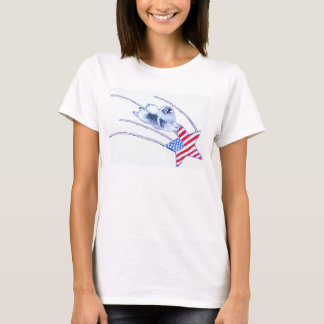Kees cavalgando na camisa do Flag Star T