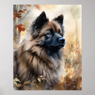 Keeshond Dog Art Impressão