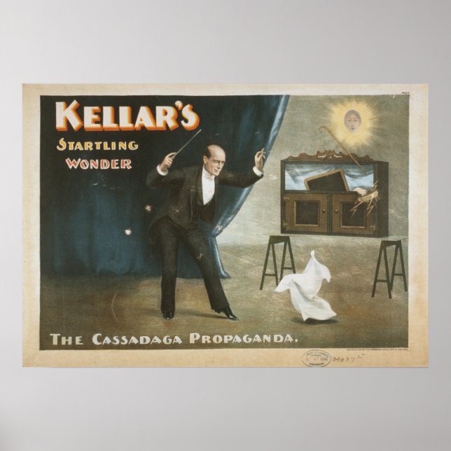KELLAR Magalhista Ilusionista VAUDEVILLE Poster (Frente)