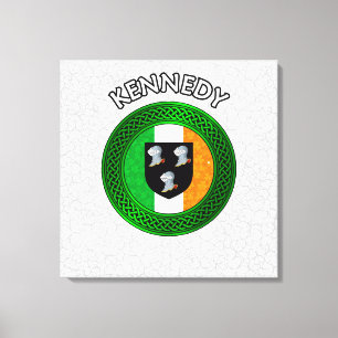 Kennedy Crest e Celtic Knot sobre Shamrock Canvas