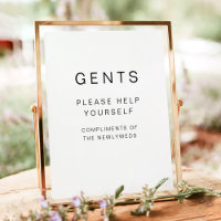 KENNEDY Modern GENTS Bathroom Toiltry Poster