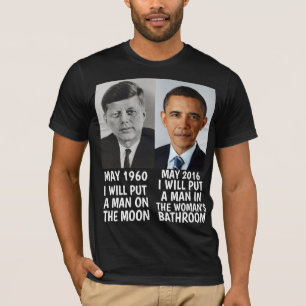 KENNEDY OBAMA MAN SOBRE T-Shirts DO BANHEIRO DA LU