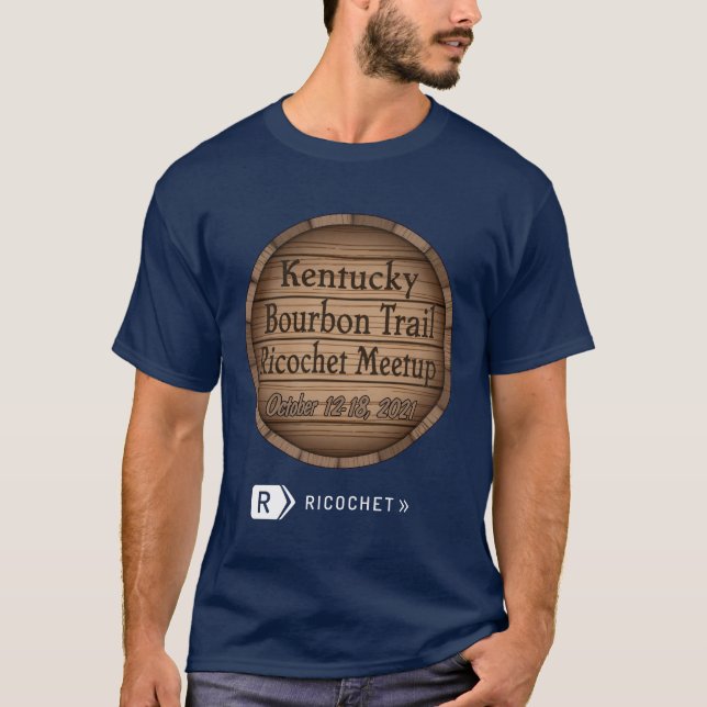 Kentucky Bourbon Trail Ricochet Meetup T-Shirt (Frente)