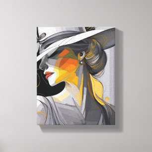 Kentucky Derby Hat Design Canvas Wall Art