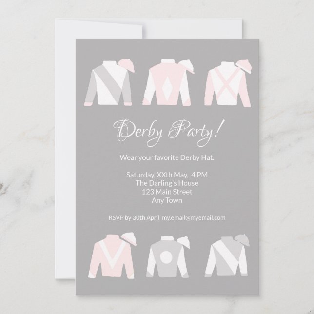 Kentucky Derby Ver Convite de festas (Frente)