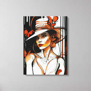Kentucky Derby Womens Hat Canvas Wall Art Impressõ