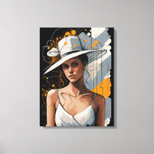 Kentucky Derby Womens Hat Canvas Wall Art Impressõ