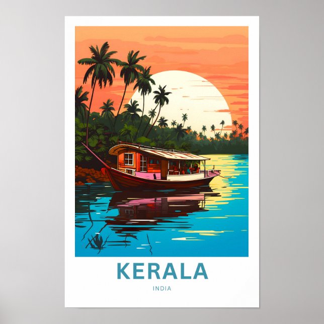 Kerala India Viagem Impressão (Frente)