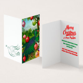 Kereru com Cartão de Natal de Ornamento