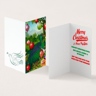 Kereru com Cartão de Natal de Ornamento