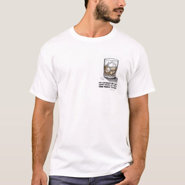 Kerouac Whiskey T-Shirt - Beba até o Teto Mortal (Frente)