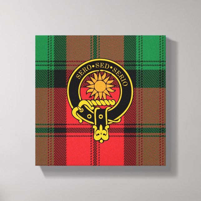 Kerr Scottish Crest e Tartan Canvas print (Frente)