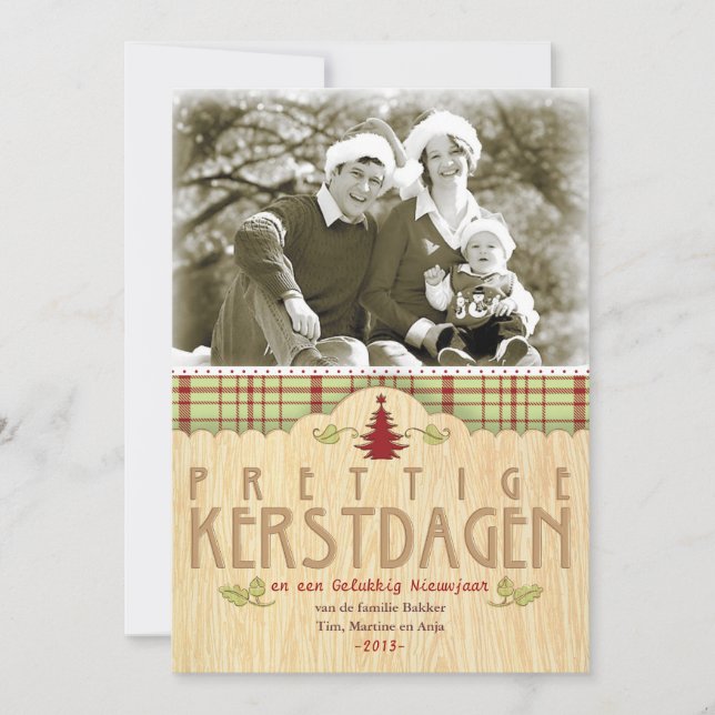 Kerst foto wenskaart (Frente)