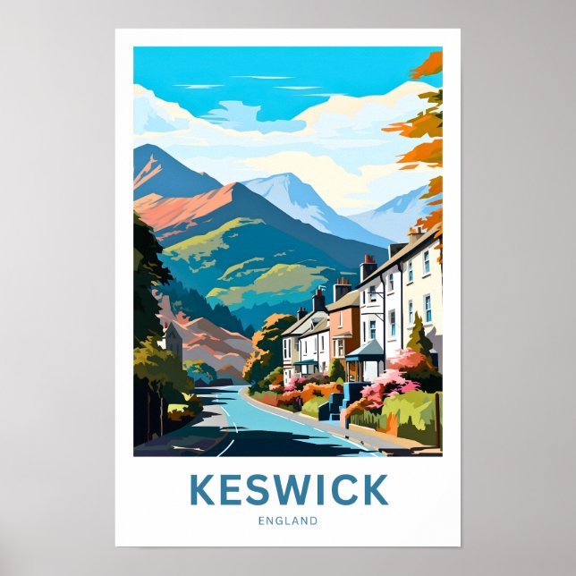 Keswick England Viagem Impressão (Frente)