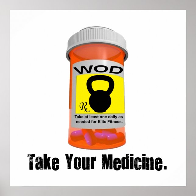 Kettlebell RX Bottle - Tome Sua Poster de Medicina (Frente)
