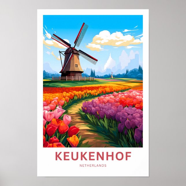 Keukenhof Netherlands Viagem Impressão (Frente)