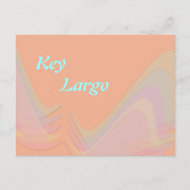 Key Largo Flórida Asas Pastel Cartão Postal (Frente)