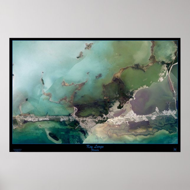 Key Largo, Poster de Satélite da Flórida (Frente)