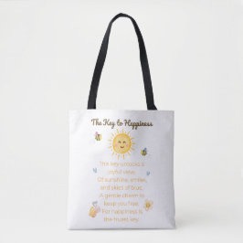 Key to Felicidade Tote Bag - Bag Bonita do Dia a D