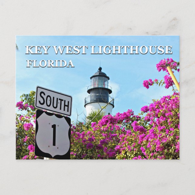 Key West Lighthouse, cartão postal da Flórida (Frente)
