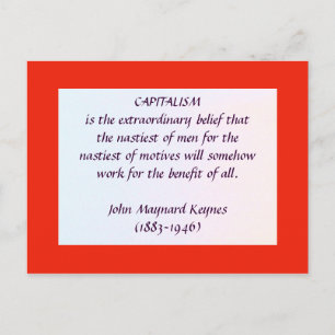 KEYNES no cartão postal do CAPITALISMO