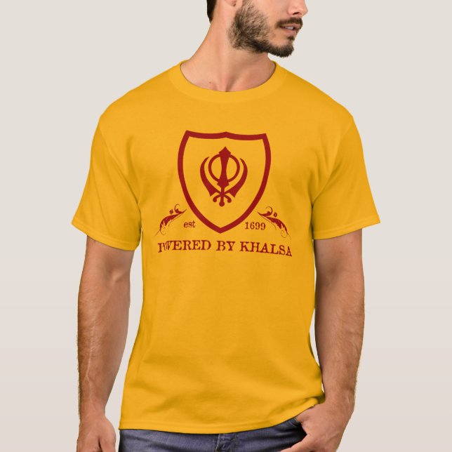 Khalsa - t-shirt alaranjado (Frente)