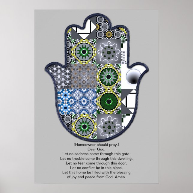 Khamsa Hand Poster Design 2 Owner Upscale (Frente)