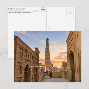 Khiva, Uzbequistão Cartão Postal de Viagem