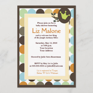 KI nos convites para Baby Shower 5x7