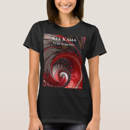 Kia Kaha Fique tranquilo com a T-Shirt da mulher