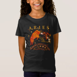 Kid Retro Aries Zodiac Traços T-Shirt