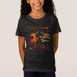 Kid Retro Sagittarius Traços Zodiac T-Shirt
