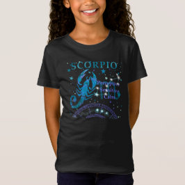 Kid Retro Scorpio Zodiac Traços T-Shirt