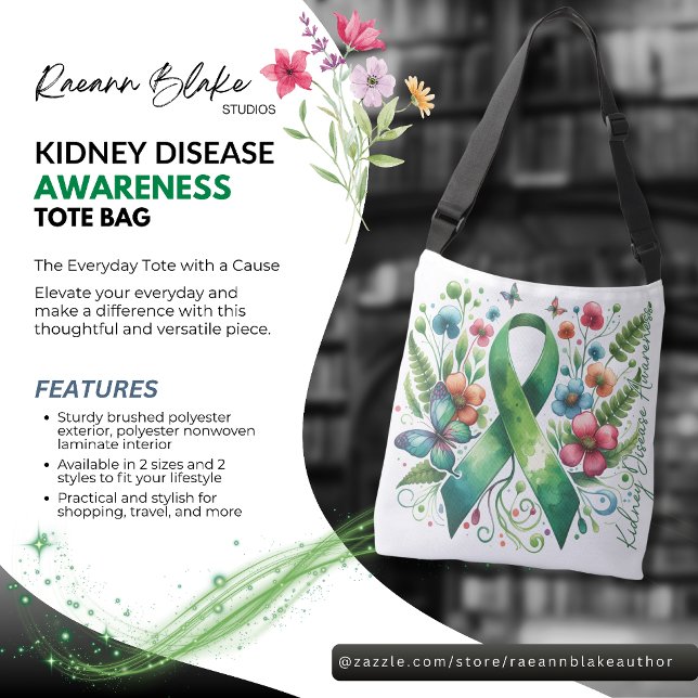 Kidney Disease Awareness Tote Bag (Criador carregado)