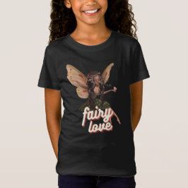Kids Black Fairy Love T-Shirt
