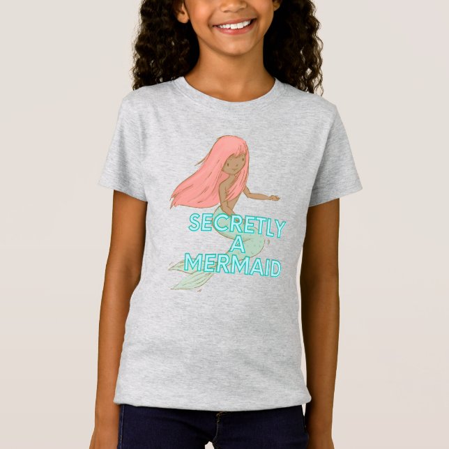 Kids Black Sereia T-Shirt (Frente)