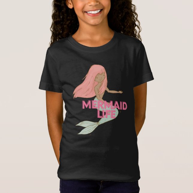 Kids Black Sereia T-Shirt (Frente)